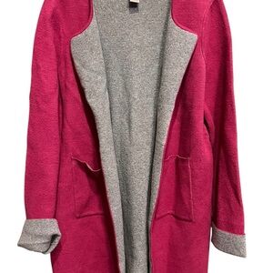 Olivers Fuchsia and Gray Open Front Cardigan